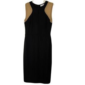 BAILEY 44 black bodycon sleeveless mesh keyhole cocktail mini dress size medium